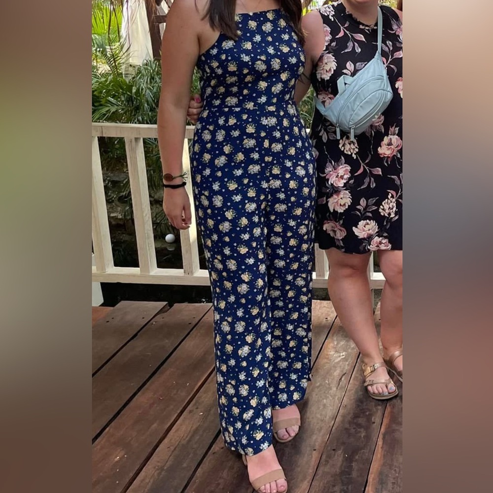 Francescas Floral Navy Jumpsuit
